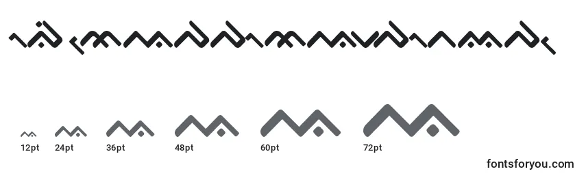 sizes of ogiecappocampotype font, ogiecappocampotype sizes