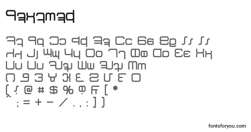 Schriftart Betazed – Alphabet, Zahlen, spezielle Symbole