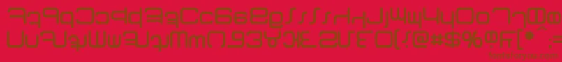 Fonte Betazed – fontes marrons em um fundo vermelho