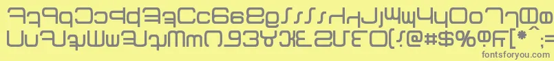 Betazed Font – Gray Fonts on Yellow Background