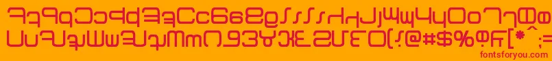 fuente Betazed – Fuentes Rojas Sobre Fondo Naranja