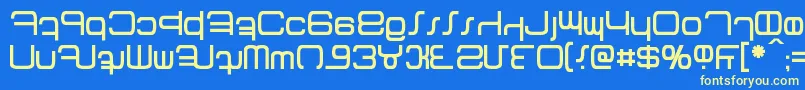 Betazed Font – Yellow Fonts on Blue Background