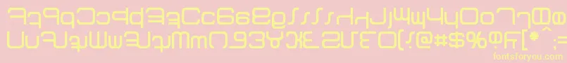 フォントBetazed – 黄色のフォント、ピンクの背景