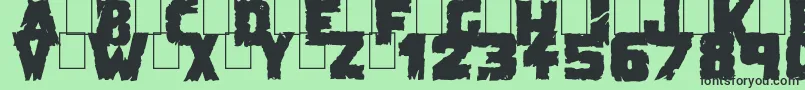 DemolitionCrackBlack Font – Black Fonts on Green Background