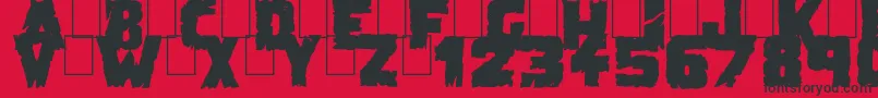DemolitionCrackBlack Font – Black Fonts on Red Background
