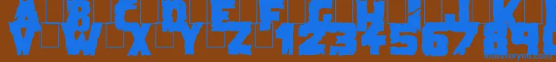 DemolitionCrackBlack Font – Blue Fonts on Brown Background