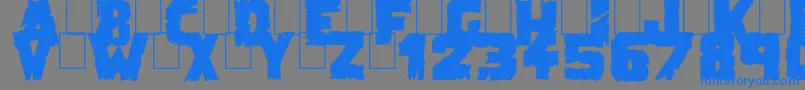 DemolitionCrackBlack Font – Blue Fonts on Gray Background