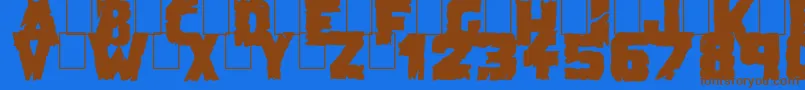 DemolitionCrackBlack Font – Brown Fonts on Blue Background
