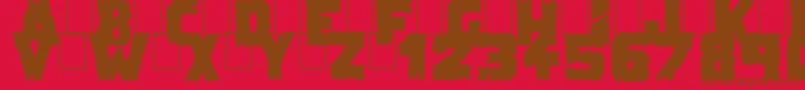 DemolitionCrackBlackフォントについての詳細 フォントDemolitionCrackBlack – 赤い背景に茶色の文字