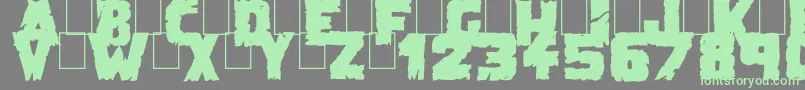 DemolitionCrackBlack Font – Green Fonts on Gray Background