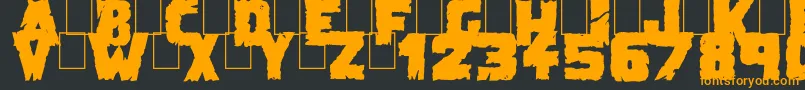 DemolitionCrackBlack Font – Orange Fonts on Black Background