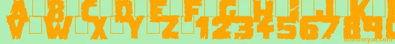 fuente DemolitionCrackBlack – Fuentes Naranjas Sobre Fondo Verde