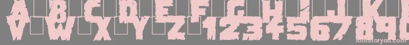 DemolitionCrackBlack Font – Pink Fonts on Gray Background