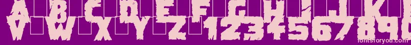 DemolitionCrackBlack Font – Pink Fonts on Purple Background