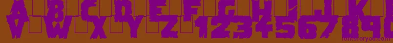DemolitionCrackBlack Font – Purple Fonts on Brown Background