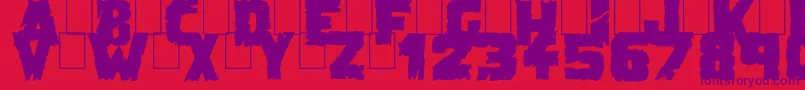 DemolitionCrackBlack-fontti – violetit fontit punaisella taustalla