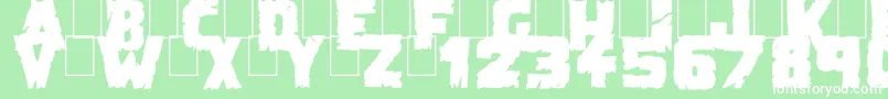 DemolitionCrackBlack Font – White Fonts on Green Background