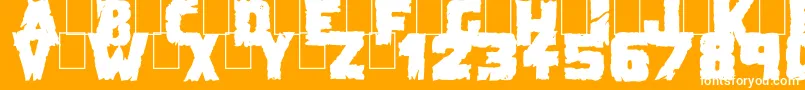 Подробнее о шрифте DemolitionCrackBlack Шрифт DemolitionCrackBlack – белые шрифты на оранжевом фоне