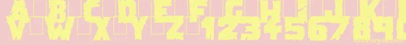 DemolitionCrackBlack Font – Yellow Fonts on Pink Background
