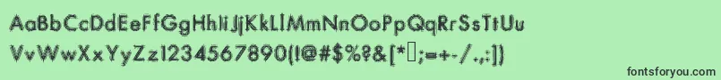 Pandemic Font – Black Fonts on Green Background
