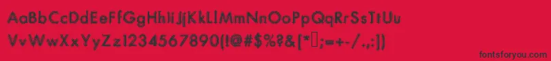 フォントPandemic – 赤い背景に黒い文字