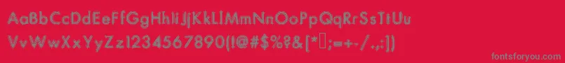 Pandemic Font – Gray Fonts on Red Background