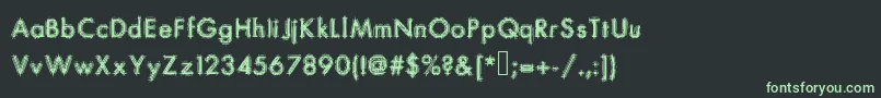 フォントPandemic – 黒い背景に緑の文字