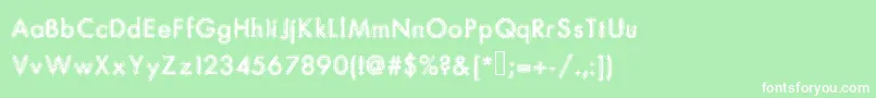 Pandemic Font – White Fonts on Green Background