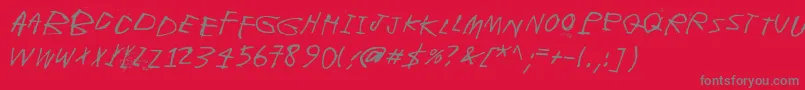 WhispersInTheDark Font – Gray Fonts on Red Background