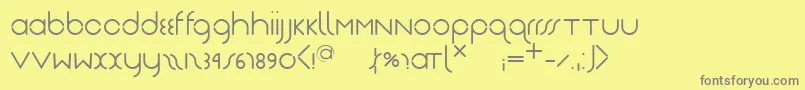 Nearjantschich Font – Gray Fonts on Yellow Background