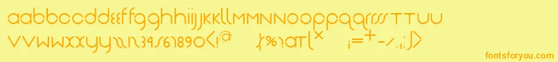 Nearjantschich Font – Orange Fonts on Yellow Background