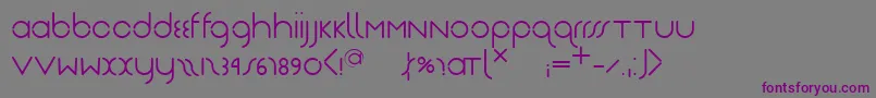 Nearjantschich Font – Purple Fonts on Gray Background