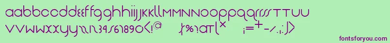 Nearjantschich Font – Purple Fonts on Green Background