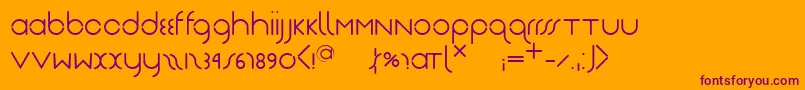 Nearjantschich Font – Purple Fonts on Orange Background