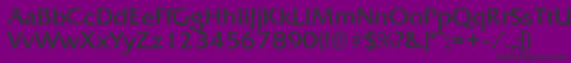 フォントQuadratantiqueRegular – 紫の背景に黒い文字