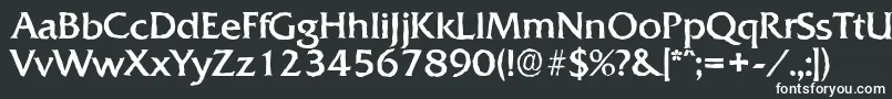 Шрифт QuadratantiqueRegular – белые шрифты на чёрном фоне