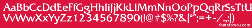 QuadratantiqueRegular Font – White Fonts on Red Background
