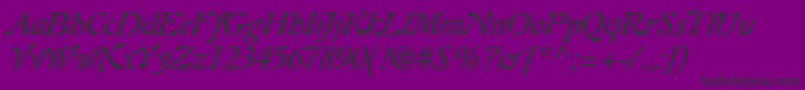 PaletteSsiItalic Font – Black Fonts on Purple Background