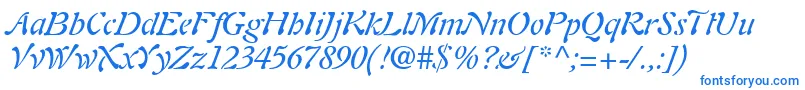 PaletteSsiItalic Font – Blue Fonts on White Background