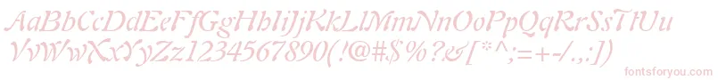 PaletteSsiItalic Font – Pink Fonts on White Background