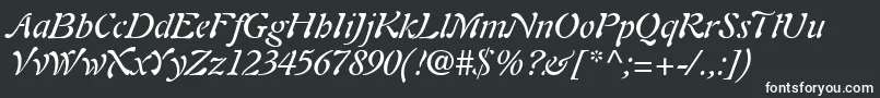 PaletteSsiItalic Font – White Fonts on Black Background