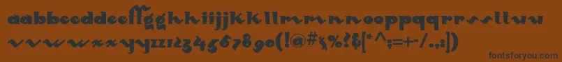 Mondo ffy Font – Black Fonts on Brown Background