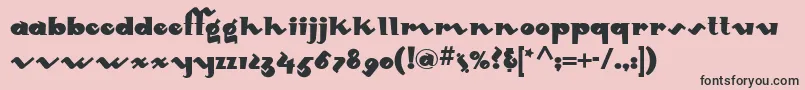Mondo ffy Font – Black Fonts on Pink Background