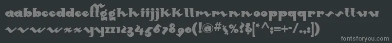 Mondo ffy Font – Gray Fonts on Black Background