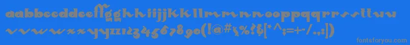 Mondo ffy Font – Gray Fonts on Blue Background