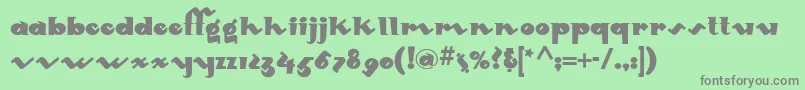 Mondo ffy Font – Gray Fonts on Green Background
