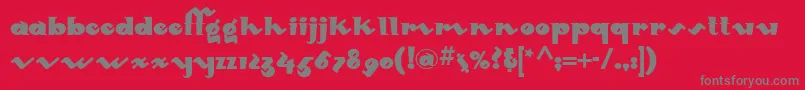 Mondo ffy Font – Gray Fonts on Red Background