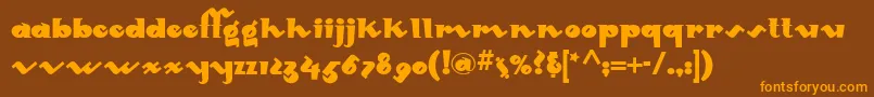 Mondo ffy Font – Orange Fonts on Brown Background