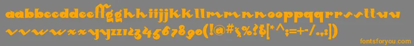 Mondo ffy Font – Orange Fonts on Gray Background