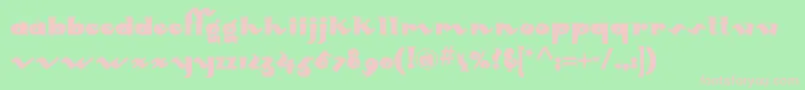 Mondo ffy Font – Pink Fonts on Green Background